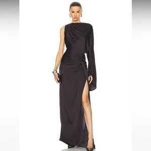 NWT! L'Academie by Marianna Cassia Gown in Dark Brown